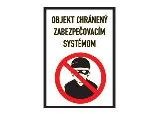 Výstražná nálepka EZS