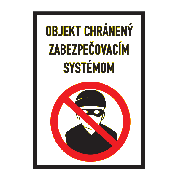 Výstražná nálepka EZS