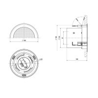 IC AUDIO DL 06-130/T PLUS-EN54 STROPNÝ REPRODUKTOR 6 W / 100 V