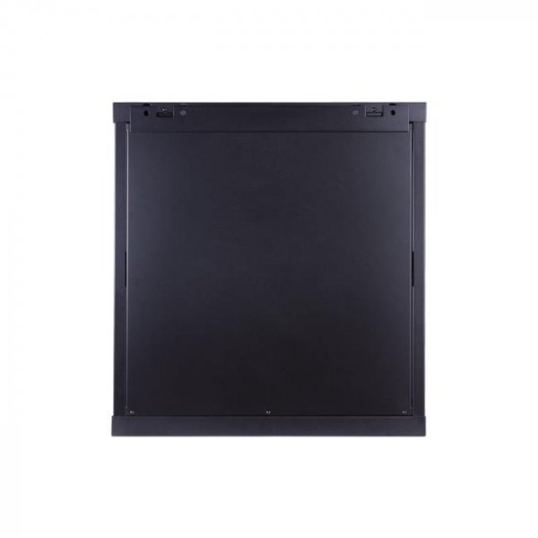 Racková skriňa 19'' 12U (600x600mm - závesná - čierna - presklené dvere)