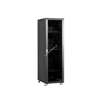 Racková skriňa 19'' 32U (600x800mm - stojaca - čierna - presklené dvere)