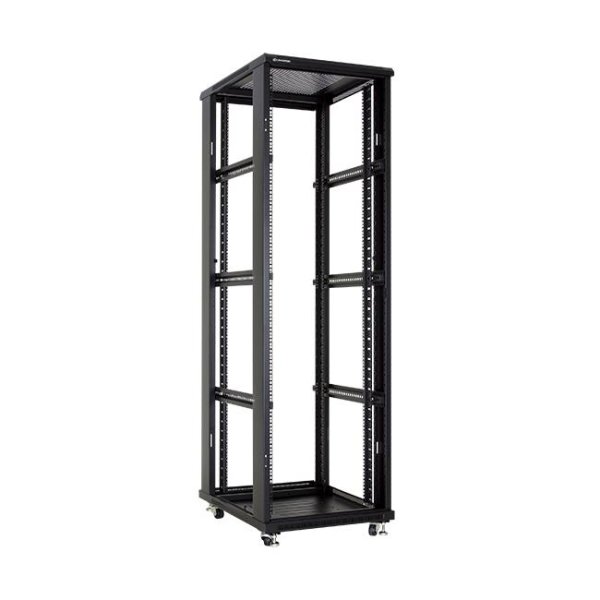 Racková skriňa 19'' 47U (800x1200mm - stojaca - čierna -presklené dvere)
