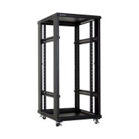Racková skriňa 19'' 27U (600x800mm - stojaca - čierna - presklené dvere)