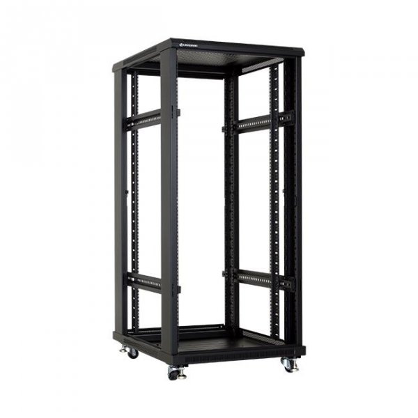 Racková skriňa 19'' 27U (600x800mm - stojaca - čierna - presklené dvere)