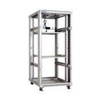 Racková skriňa 19'' 27U (600x800mm - stojaca - šedá - presklené dvere)