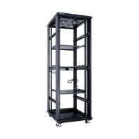 Racková skriňa 19'' 37U (600x800mm - stojaca - čierna - presklené dvere)