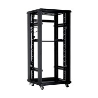 Racková skriňa 19'' 37U (600x600mm - stojaca - čierna - presklené dvere)