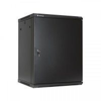 Racková skriňa 19'' 18U (600x600mm - závesná - čierna - oceľové dvere)