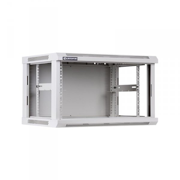 Racková skriňa 19'' 6U (600x450mm - závesná - šedá - oceľové dvere)