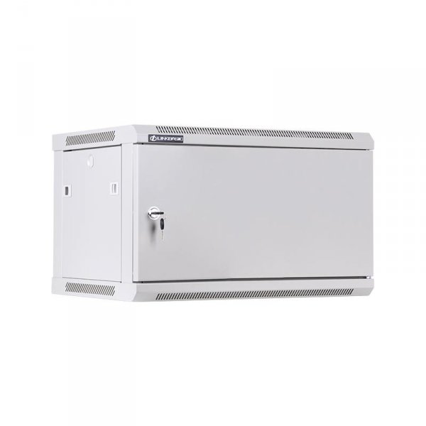 Racková skriňa 19'' 6U (600x450mm - závesná - šedá - oceľové dvere)