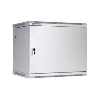 Racková skriňa 19'' 9U (600x450mm - závesná - šedá - oceľové dvere)