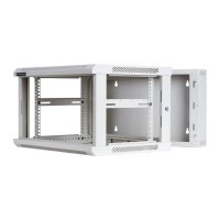 Racková skriňa dve časti 19'' 6U (600x550mm - závesná - šedá - presklené dvere)