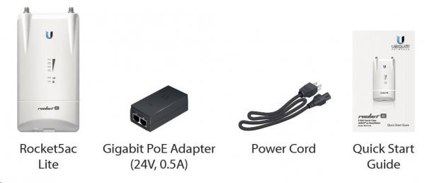 UBNT airMAX Rocket5 AC Lite [Client/AP/Repeater, 5GHz, 802.11ac, 27dBm, 2xRSMA]