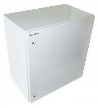 Vodotesná racková skriňa 19'' 17U (600x450mm - závesná - šedá - oceľové dvere)