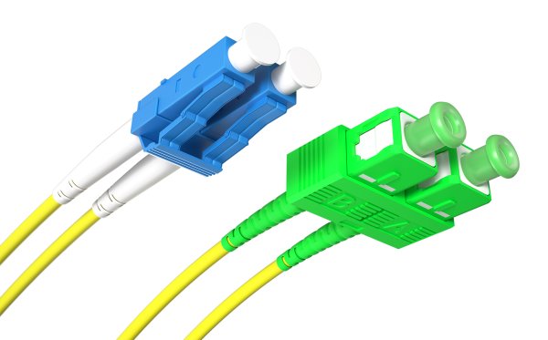 Optický patchcord SC/APC - LC/PC 3m 3mm, duplex, SM, G657A