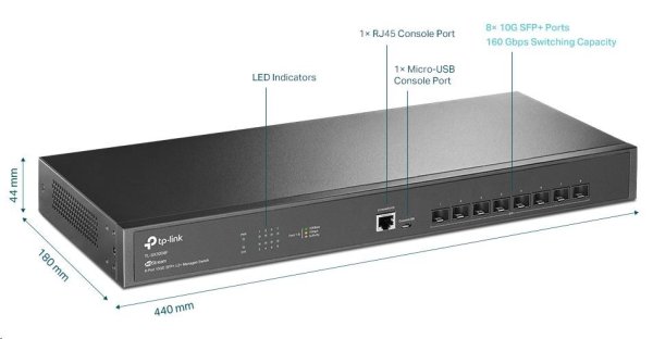 TP-Link TL-SX3008F [8portový řízený switch JetStream 10GE SFP+ L2+]