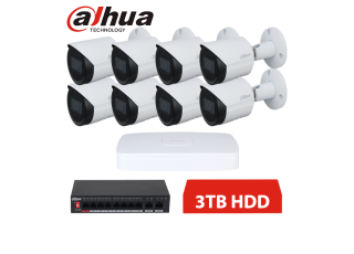 DAHUA IP 8 KAMEROVÝ SET 2MPX BULLET 3TB