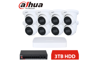 DAHUA IP 8 KAMEROVÝ SET 2MPX DOME 3TB