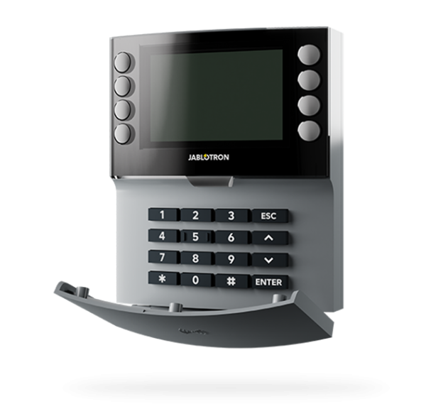 JA-155E-GR Bezdrôtový prístupový modul štvorsegmentový s displejom, klávesnicou a RFID čítačkou - sivý