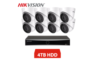 HIKVISION IP 8 KAMEROVÝ SET 4MPX DOME 4TB