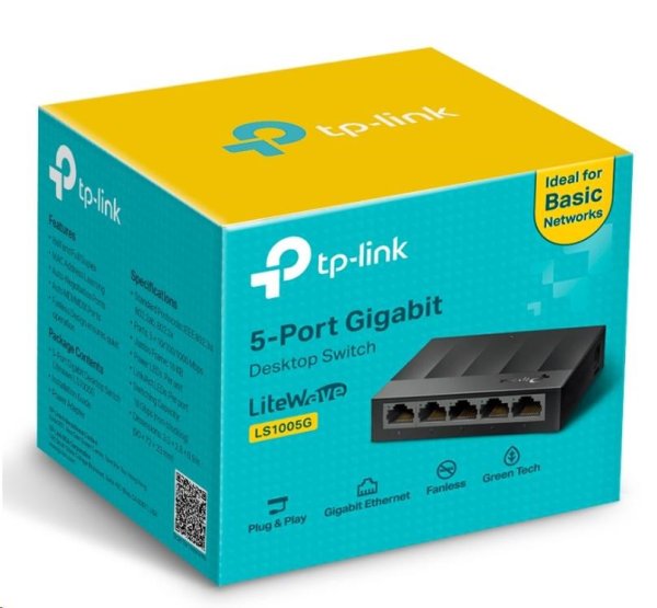 TP-Link LiteWave switch LS1005G (5xGbE, fanless)