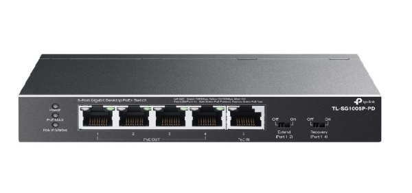 TP-Link TL-SG1005P-PD 5portový PoE+ switch