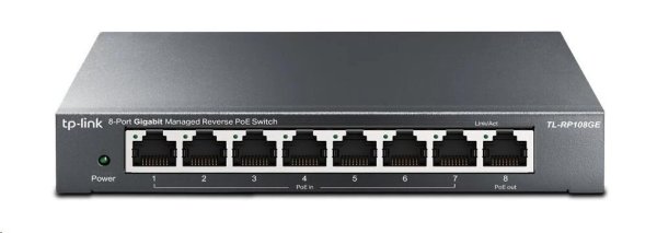 TP-Link Easy Smart switch RP108GE (7xGbE passive PoE-in, 1xGbE passive PoE-out)