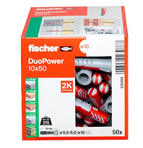 Fischer DUOPOWER hmoždinka 10x50 (50ks)
