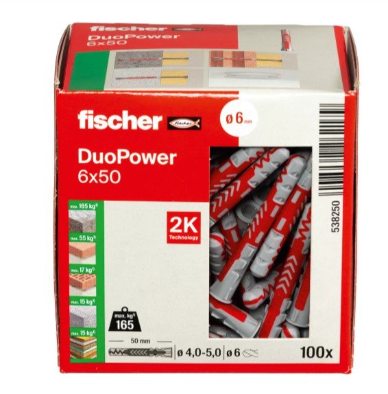 Fischer DUOPOWER hmoždinka 6x50 (100ks)