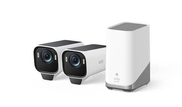 Vonkajšia kamera so solárnym nabíjaním Anker eufy S3 Pro (sada 2 ks + jednotka HomeBase 3)