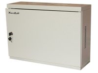 Racková skriňa 19" 3U (540x400mm - závesná - šedá - oceľové dvere)