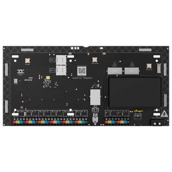 AJAX Superior MegaHub W/C Centrálny ovládací panel bez krabice