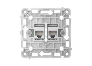 AJAX OutletCore (LAN) vertical White Nástenná zásuvka 2 x RJ45, biela